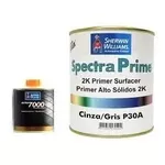 Kit Fundo Primer PU Cinza OP30A 900ml Spectraprime + Endurecedor 00h38 225ml Sherwin Williams Lazzuril