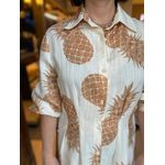 Chemise Linho Xadrez Abacaxi