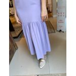 Vestido Longo Franzidos Lilas