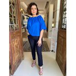Blusa Ombro a Ombro Azul