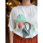 Blusa de Malha Viscose Bordado