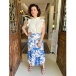 Camisa Crepe Babado Off White