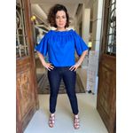 Blusa Ombro a Ombro Azul