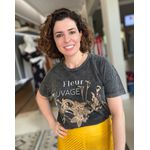 Blusa Silk Fleur Sauvage Cinza