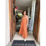 Vestido Evase Mini Conchas Coral