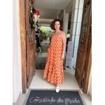 Vestido Evase Mini Conchas Coral