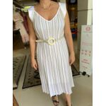 Vestido Tricot Midi Nervura OffWhite