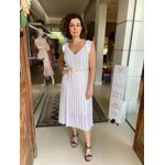 Vestido Tricot Midi Nervura OffWhite
