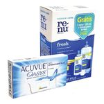 Lente de Contato Acuvue Oasys Hydraclear Plus Miopia + Kit Renu Fresh 475ml+ Estojo