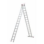 ESCADA EXTENSIVA ALUMINIO 15X2 DEGRAUS BOTAFOGO ESC0624