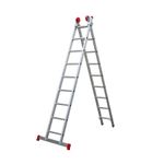 ESCADA EXTENSIVA ALUMINIO 9X2 DEGRAUS BOTAFOGO ESC0618