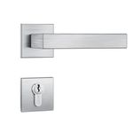 Fechadura Inox Escovado 4200 Fortinox 3 Pinos Roseta Quadrada Externa Stam