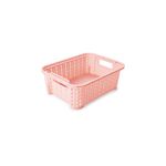 Cesta Trama Retangular 990ml Rosa Plasutil