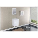 KIt Banheiro Siena Branco Suspenso 1 Porta AJ Rorato 36cm