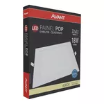 Painel de Led Avant Embutir Quadrado 18W 4000K