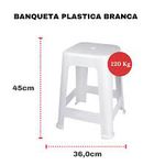 BANQUETA PLASTICA BRANCA- MOR