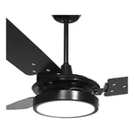 VENTILADOR DE TETO VALEN COM LED 6000K COM 3 PAS PRETO 127V VENTEX