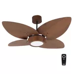 VENTILADOR DE TETO COM CONTROLE REMOTO E PAINEL LED 4000K JERI EMBUIA 127V VENTEX