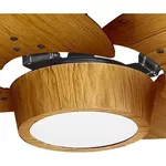 VENTILADOR DE TETO COM CONTROLE REMOTO 4 PÁS JERI COM PAINEL LED 4000K PRETO/FREIJO 127V VENTEX