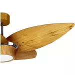 VENTILADOR DE TETO COM CONTROLE REMOTO 4 PÁS JERI COM PAINEL LED 4000K PRETO/FREIJO 127V VENTEX