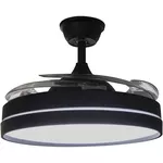VENTILADOR PÁS RETRATEIS COM CONTROLE REMOTO E LED 3000/4000/6000K PRETO ISIS SPOTLINE