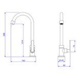 Torneira Para Cozinha De Mesa Bica Móvel 1167 C21 Flex Plus Cromada-Deca