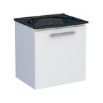 Gabinete Aço Suspenso Com Tanque Vênus 50X40Cm Branco/Preto Cozimax