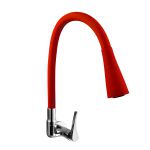Torneira Para Cozinha de Parede Bica Móvel 168 C58 Red Duo Jet-Kimetais