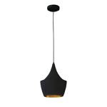 Pendente Alumínio Cone Largo Preto/Dourado Blumenau