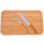 Conjunto Churrasco Bamboo Tabua Retangular 30x50Cm Mor