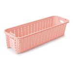 Cesta Trama Retangular 920ml Rosa Plasutil