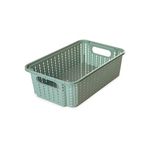 Cesta Trama Retangular 2,1L Verde Plasutil