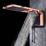 Ducha Chuveiro Acqua Duo Preto Rose Gold Lorenzetti 7800W 220V Lorenzetti