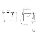 Lixeira Embutir Aço Inox Square Clean 5L 94518/205 Tramontina