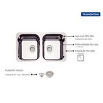 CUBA ACO INOX DUPLA RET.VER 77X45 AB-TRAMONTINA