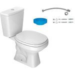 Conjunto Bacia Sanitária com Caixa Acoplada Aspen Branco + Kit instalação Deca