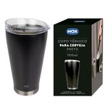 Copo Termico De Cerveja Preto 700ML 8047 - Mor