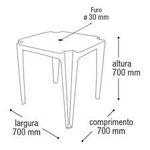 MESA PLASTICA PRETA - MOR