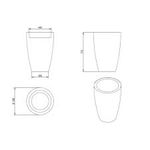 VASO JARDIM MODERNO CONICO 53CM COR MARMORE-JAPI