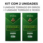 Kit 2 Unidades Coronel Café Orgânico - 1 unidade Torrado e Moído + 1 unidade Torrado em Grãos - 500g