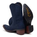 Bota Feminina Texana Jeans Cano Médio