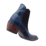 Bota Feminina Texana Western Escamada Azul