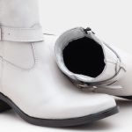 Bota Feminina Ankle Branco