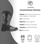 Bota Feminina Texana Raia Azul