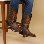 Bota Masculina Texana Quadriculada