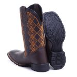 Bota Masculina Texana Quadriculada