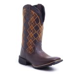 Bota Masculina Texana Quadriculada