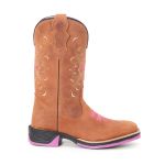 Bota Feminina Texana Cruz Rosa Solado Jump