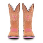 Bota Feminina Texana Cruz Rosa Solado Jump