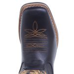 Bota Feminina Texana Floral Dourada